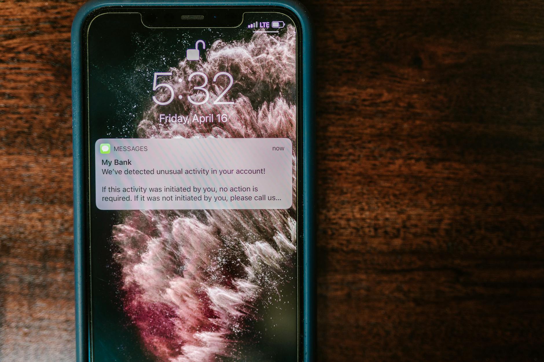 Smartphone showing multiple social media app notifications and hashtag symbols