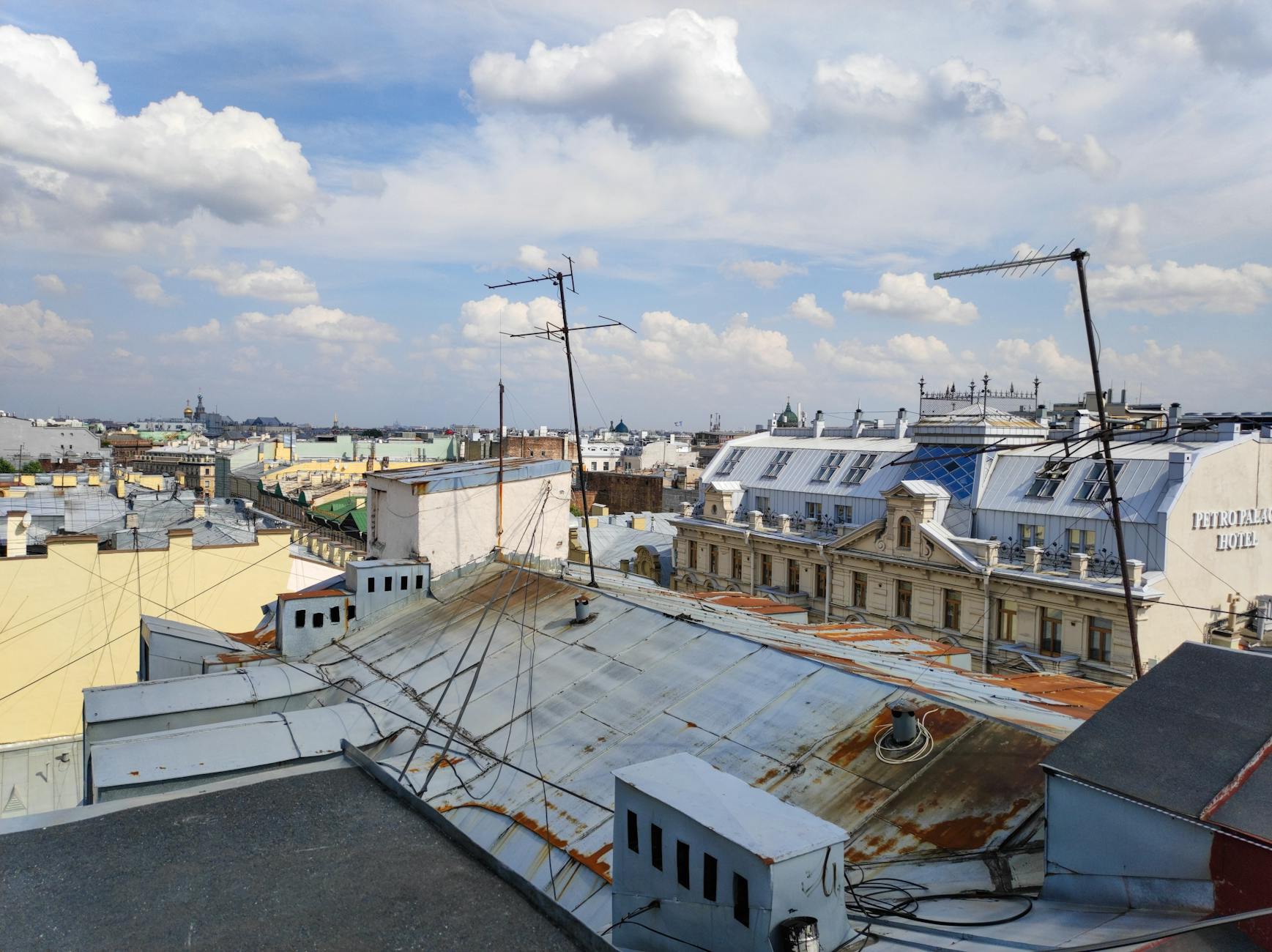 Urban rooftop view demonstrating location-based content opportunities for brand marketing