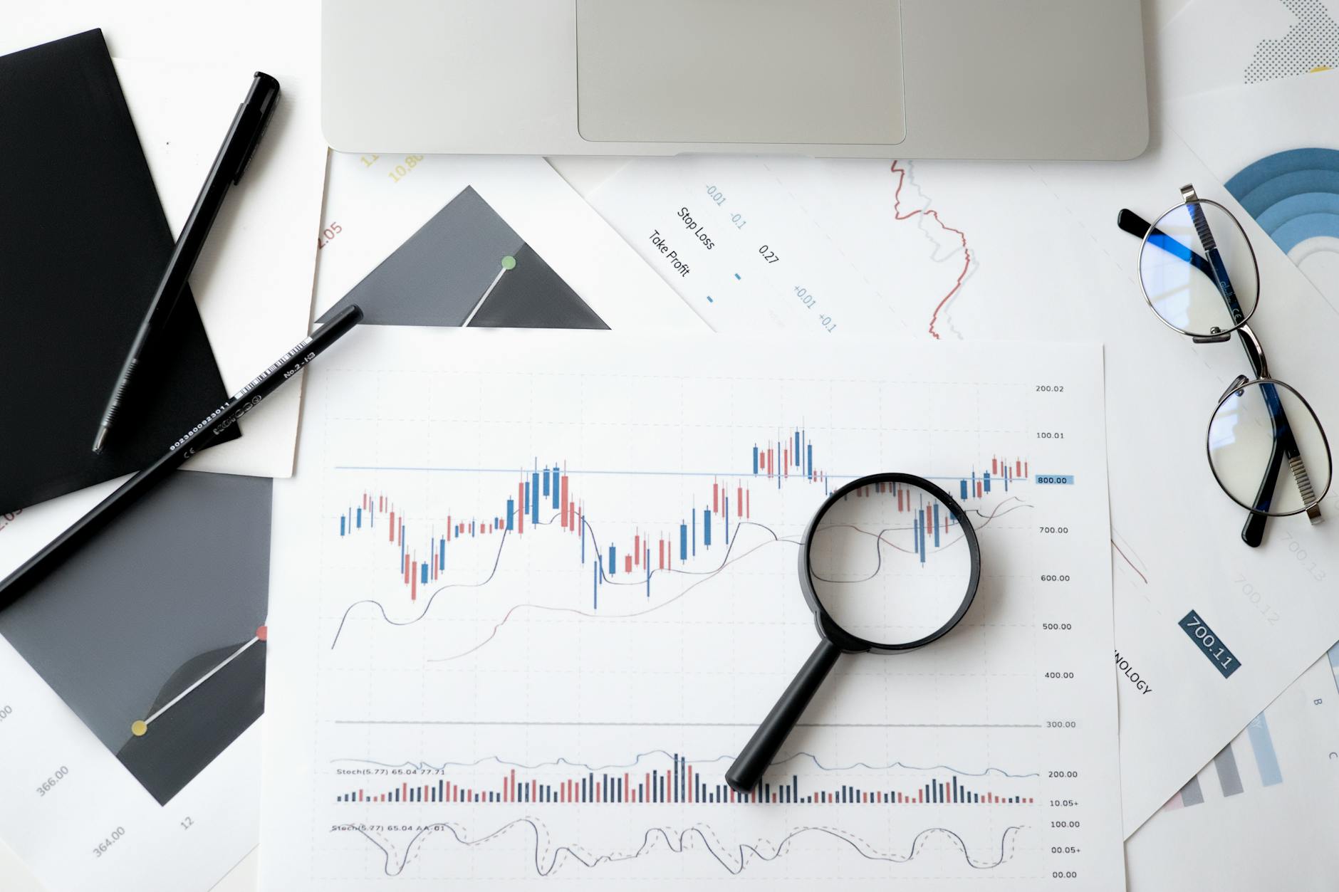 Computer screen showing marketing analytics dashboard with charts and data visualization