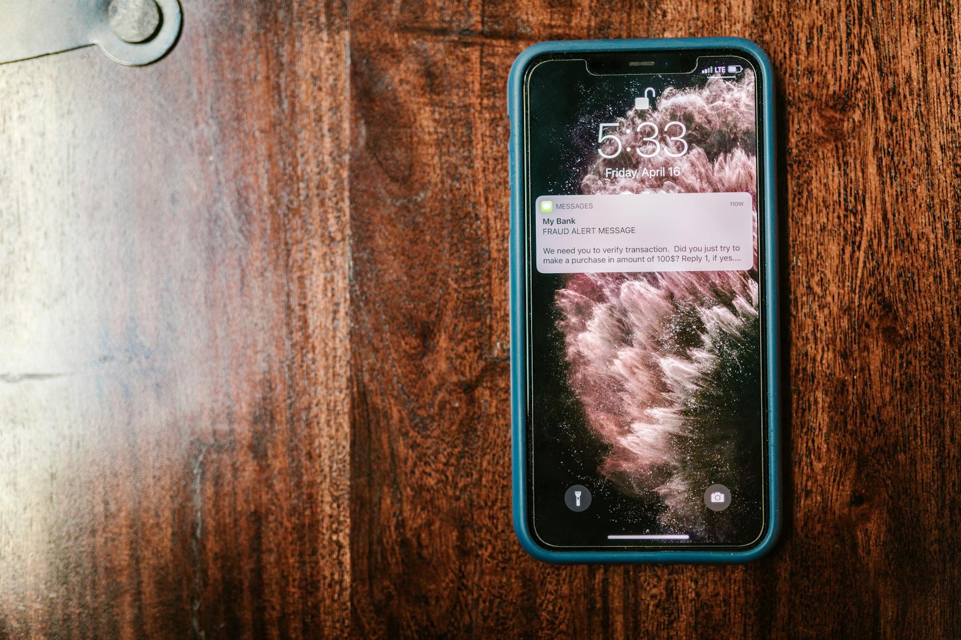 Smartphone displaying social media notifications and customer service messages