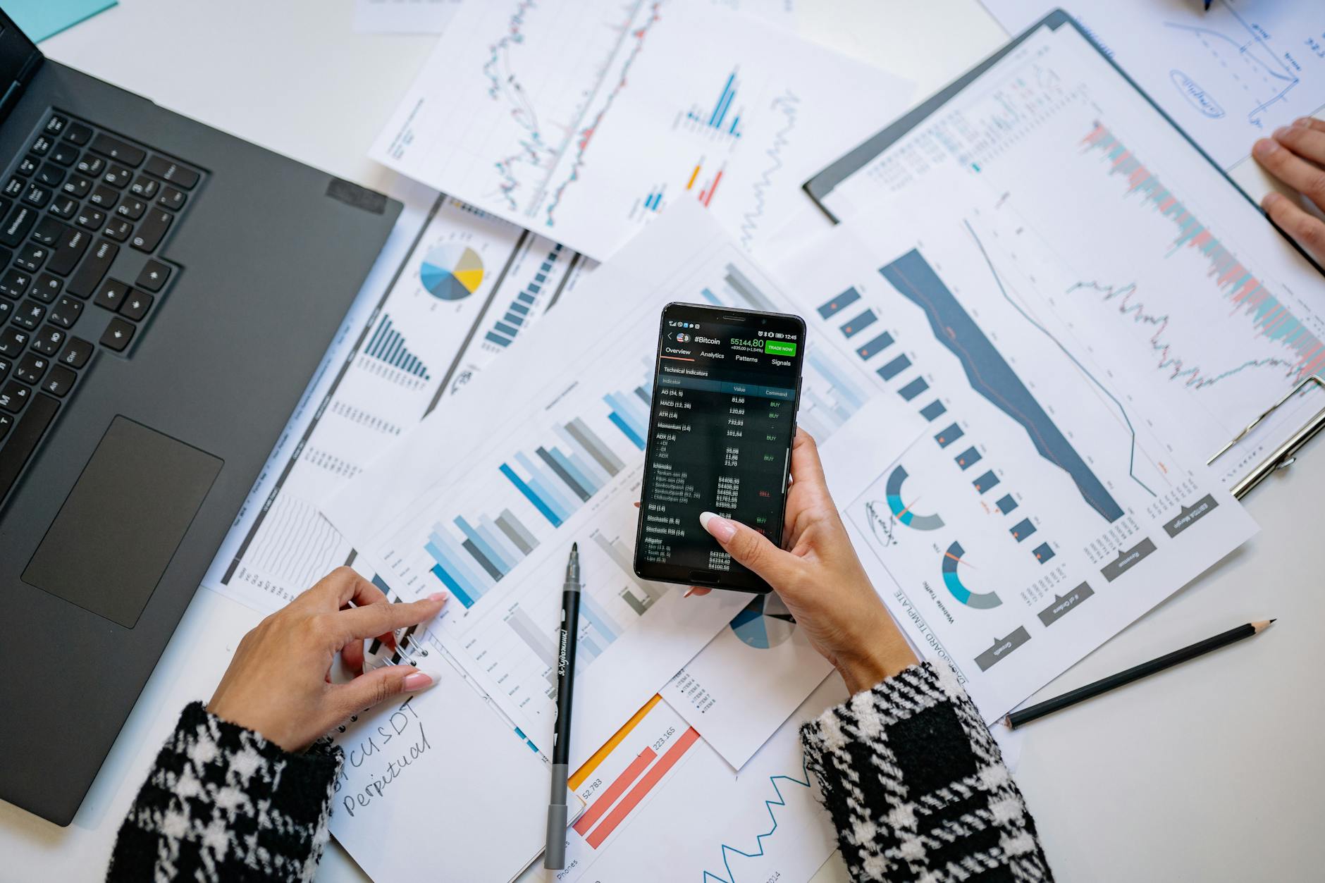 Marketer reviewing social media analytics dashboard on desktop computer