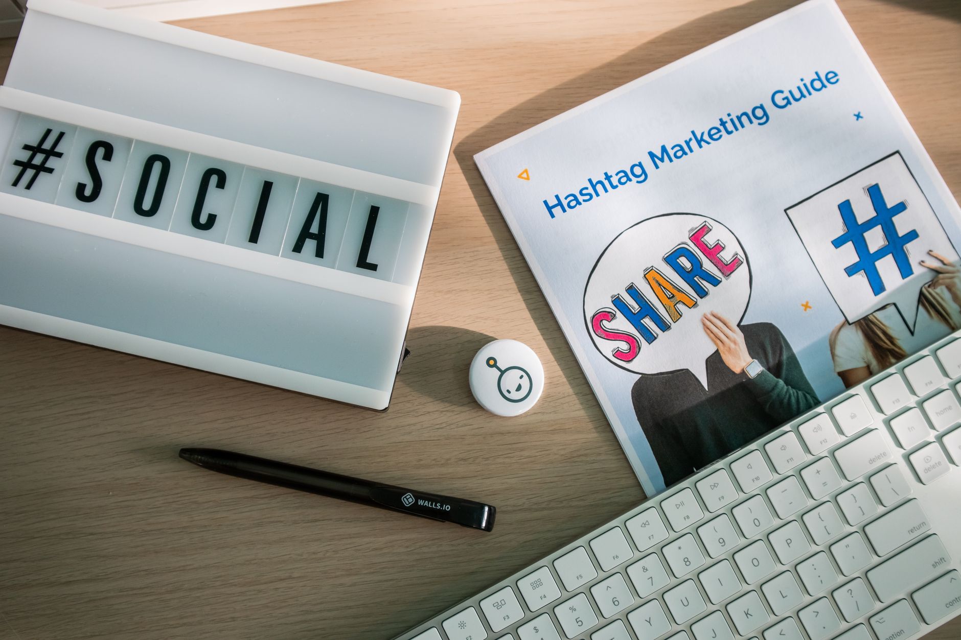 Marketing professional reviewing social media content strategy on a laptop