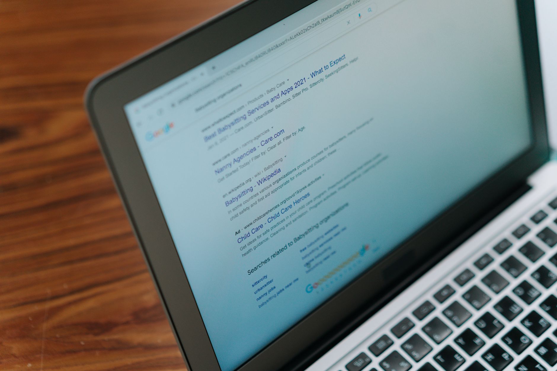 A computer screen displaying a clean personal website layout