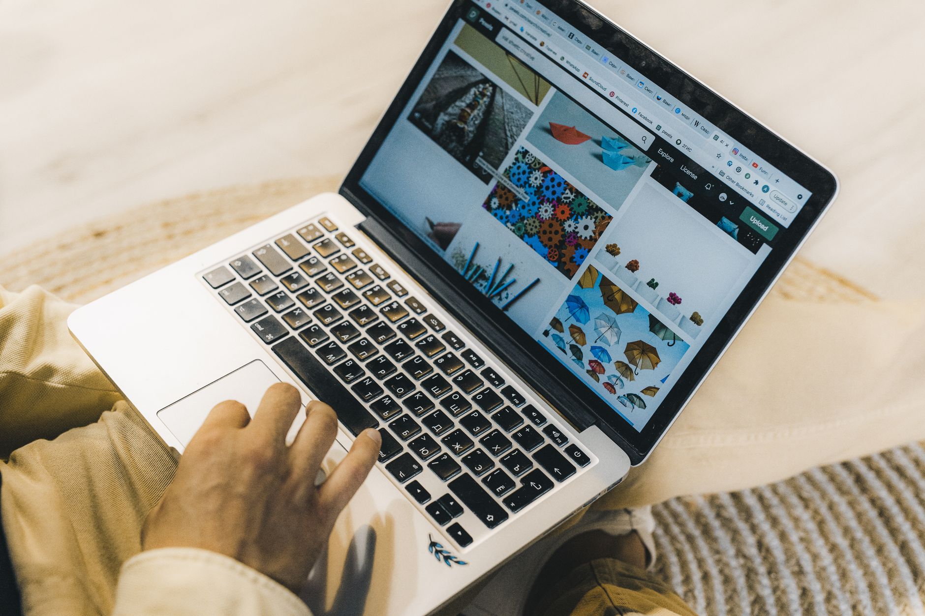 E-commerce product listing displayed on a laptop screen